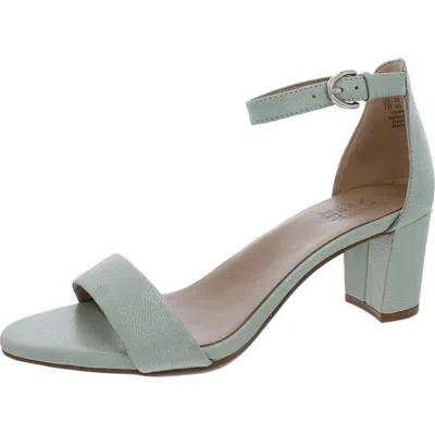Naturalizer Vera Womens Buckle Ankle Strap Heel Sandals In Spring Mint Leather