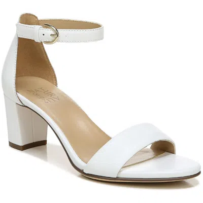 Naturalizer Vera Womens Buckle Ankle Strap Heel Sandals In White
