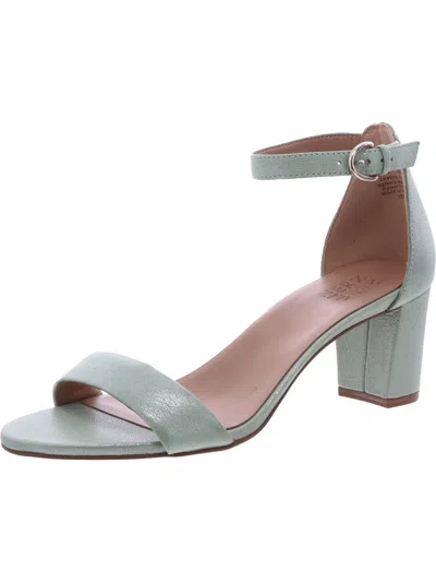 Naturalizer Vera Womens Leather Open Toe Dress Sandals In Green