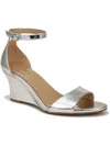 Naturalizer Bristol Ankle Strap Wedge Sandal In Silver