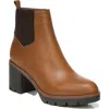 Naturalizer Verney Womens Leather Block Heel Ankle Boots In Multi
