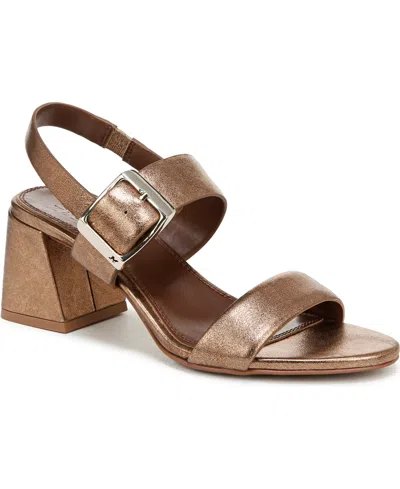 Naturalizer Vicky Slingback Dress Sandals In Soft Bronze Leather