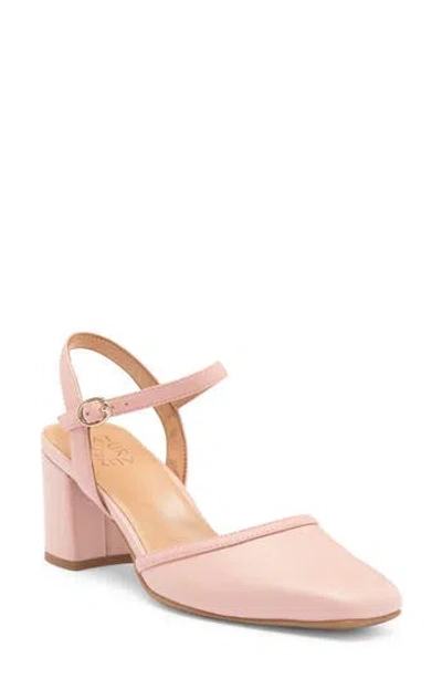 Naturalizer Wave Square Toe Ankle Strap Pumps In Cameo Blush Pink