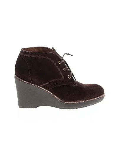 Pre-owned Naturalizer Wedges In Burgundy