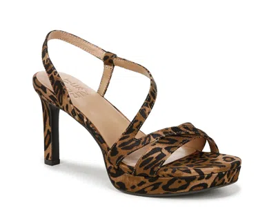 Naturalizer Wide Width Abby Platform Sandal In Brown