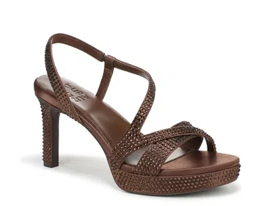 Naturalizer Wide Width Abby Platform Sandal In Brown