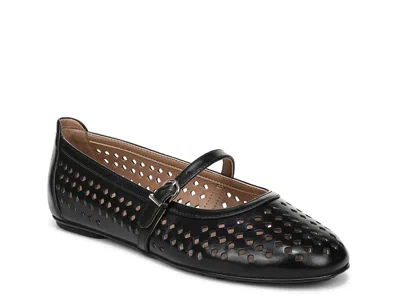 Naturalizer Wide Width Aria Mary Jane Flat In Black
