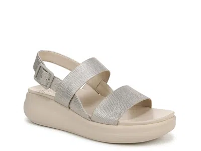 Naturalizer Wide Width Coast Wedge Sandal In Silver