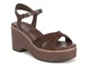 Naturalizer Wide Width Dovie Platform Sandal In Brown