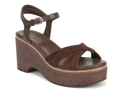 Naturalizer Wide Width Dovie Platform Sandal In Brown