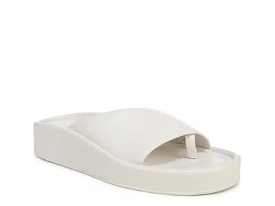 Naturalizer Wide Width Sofly Platform Thong Sandals In White