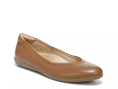 Naturalizer Wide Width Vivienne Ballet Flat In Brown