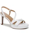 Naturalizer Women's Abby Open Square Toe Platform Dress Sandals In White