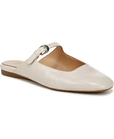Naturalizer Women's Apple Square Toe Mary Jane Mules In Porcelain Faux Leather