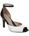 Naturalizer Asha Ankle Strap Peep Toe Pump In White