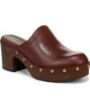 Naturalizer Women's Bailey Round Toe Platform Clogs In Cappuccino Brown Leather