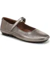 Naturalizer Behold Mary Jane Flat In Warm Silver Leather