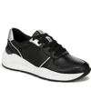 Naturalizer Women's Blossom Round Toe Lace Up Wedge Sneakers In Black Leather