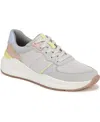 Naturalizer Women's Blossom Round Toe Lace Up Wedge Sneakers In Digital Mist Grey Leather,fabric