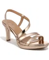 Naturalizer Brenta Strappy Sandals In Rose Gold Faux Leather