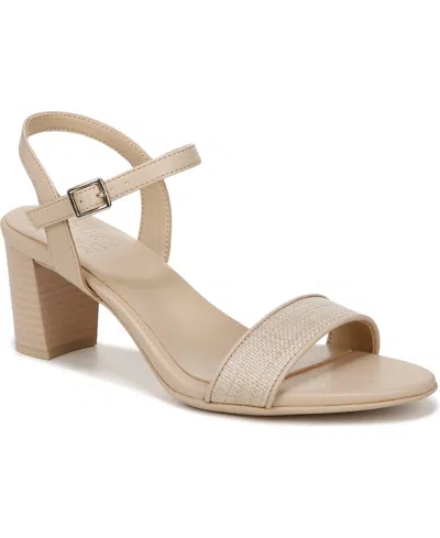 Naturalizer Bristol Ankle Strap Sandals In Tan Faux Leather