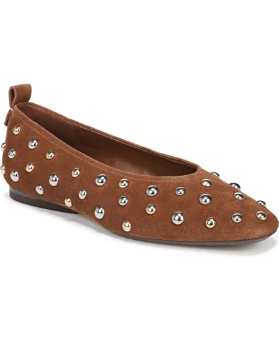 Naturalizer Women's Carla-stud Ballet Flats In Brown