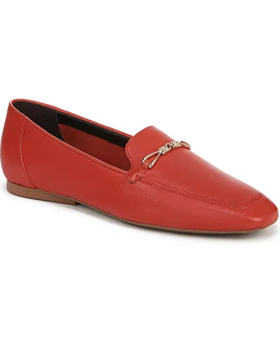 Naturalizer Women's Cecilia Closed Square Toe Slip On Loafers In Pepper Red Leather