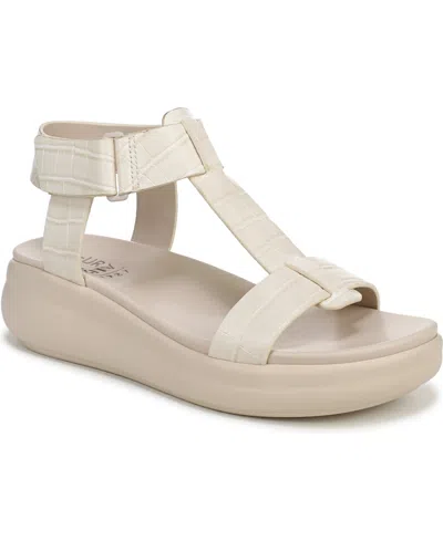 Naturalizer Women's Cersei Strappy Wedge Sandals In Neutral