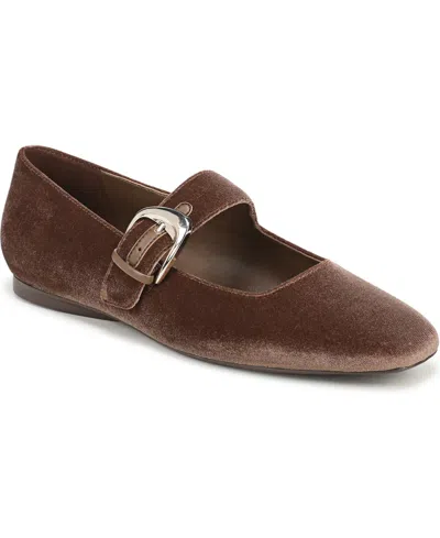 Naturalizer Women's Cosmic Square-toe Mary Jane Flats With Arch Support In Brown