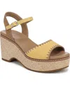 Naturalizer Della Platform Ankle Strap Sandal In Yellow