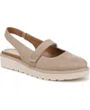 Naturalizer Women's Edison Mary Jane Platform Slingbacks In Warm Taupe Faux Nubuck
