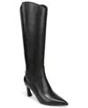 Naturalizer Women's Emily Extra Wide Calf Zip Tall Boots In Black