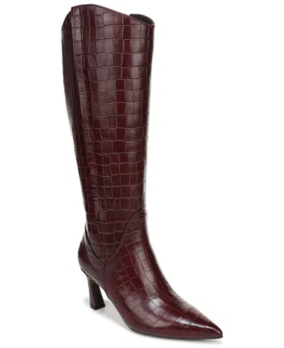 Naturalizer Women's Emily Extra Wide Calf Zip Tall Boots In Burgundy