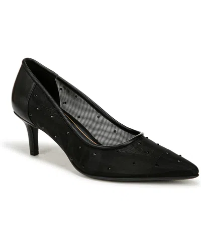 Naturalizer Everly4 Womens Faux Leather Mesh Pumps In Black Faux Leather - Polyurethane,mesh
