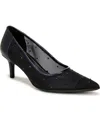 Naturalizer Everly Pointed Toe Pump In Midnight Blue Faux Leather - Polyurethan