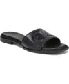 Naturalizer Genevieve Slide Sandal In Black Leather