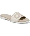 Naturalizer Genevieve Slide Sandal In Coastal Tan Woven Fabric