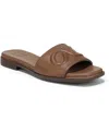 Naturalizer Genevieve Slide Sandal In English Tea Brown Leather