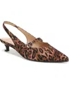 Naturalizer Jayla 2 Genuine Calf Hair Slingback Pump In Cheetah Fabric