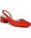 Naturalizer Women's Jayla Mid-heel Square Toe Slingback Pumps In Maserati Red Suede