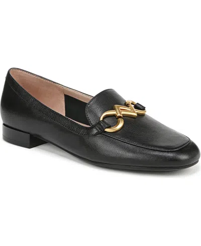 Naturalizer Women's Jovie Closed Round Toe Loafers In Black Leather