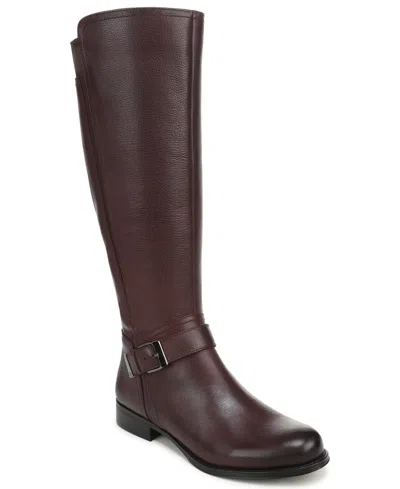 Naturalizer Women's Juno Wide Calf Zip Tall Boots In Burgundy