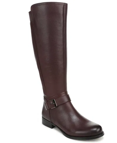 Naturalizer Women's Juno Zipper Tall Boots In Smokey Sangria Red