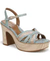 Naturalizer Katalina Platform Sandal In Blue Weave Fabric