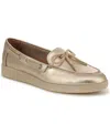Naturalizer Keelboat Boat Shoe In Soft Gold Leather