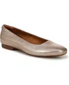 Naturalizer Women's Kelly-ballet Square Toe Flats In Light Bronze Metallic Leather