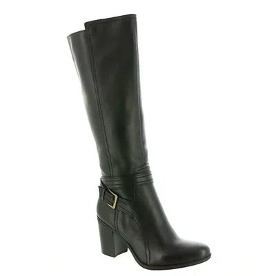 Naturalizer Women's Kelsey Wide Calf Riding Boot In Black In Green