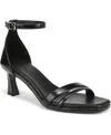 Naturalizer Joy 2 Dress Ankle Strap Sandals In Black Faux Leather