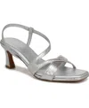 Naturalizer Women's Kieran Open Square Toe Dress Sandals In Silver Faux Leather