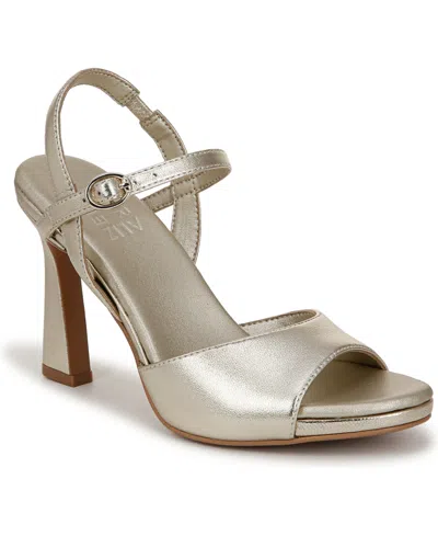 Naturalizer Women's Lala Ankle Strap Dress Sandals In Champagne Leather